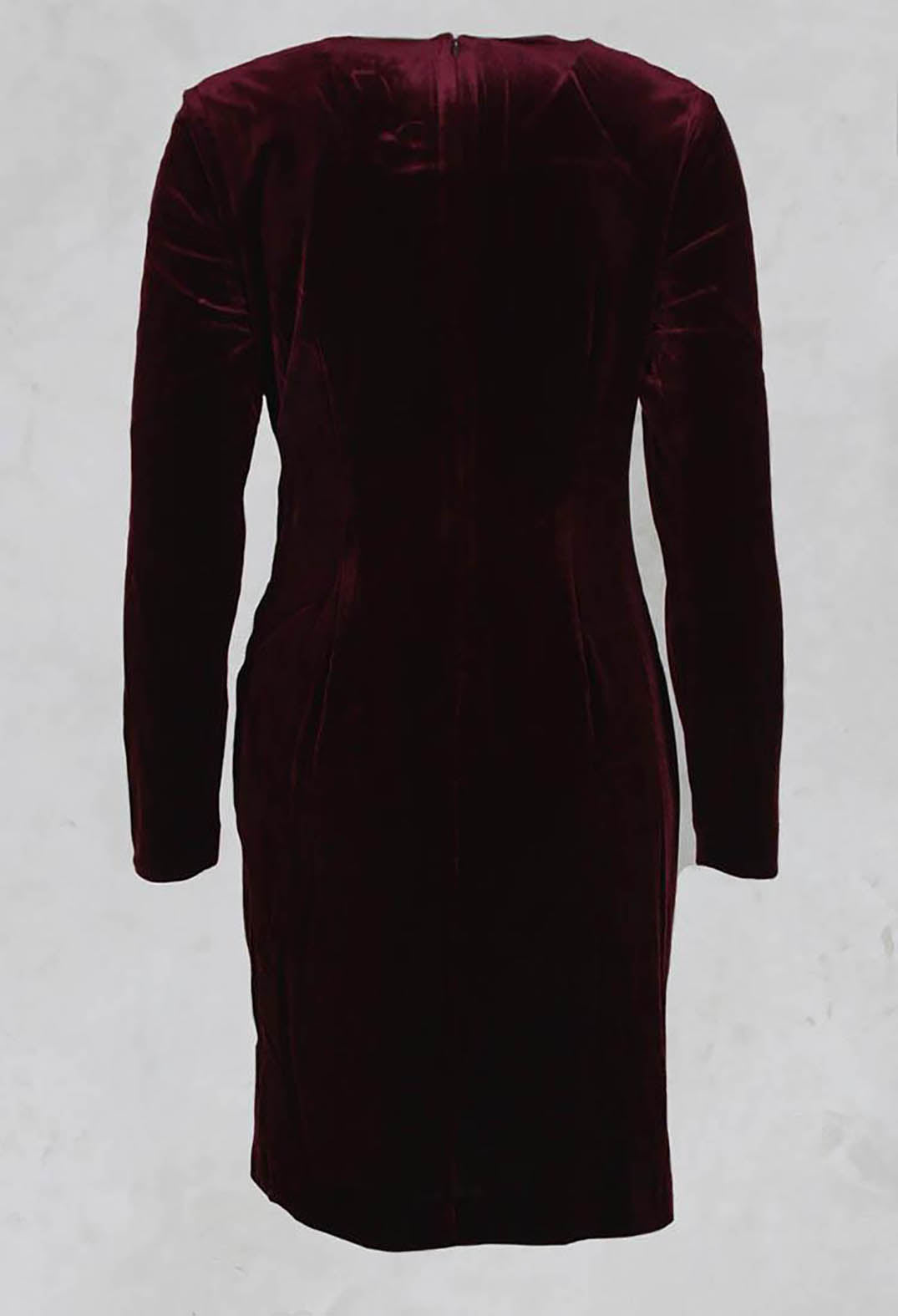 Balneaire Velvet Dress in Bordeaux