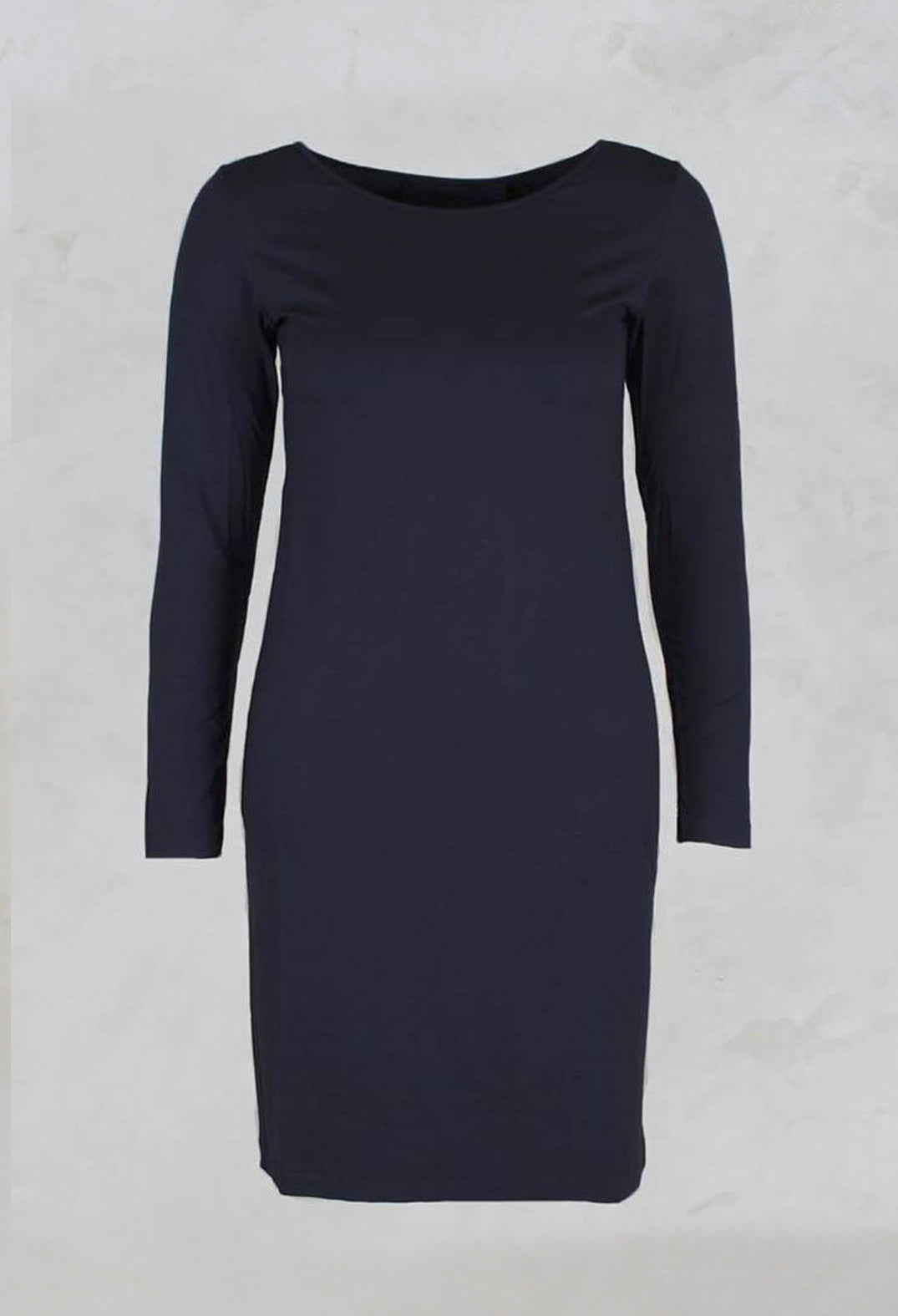 Long Sleeved Jersey Dress in Blue