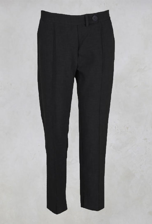 Straight Leg Trousers in Charcoal