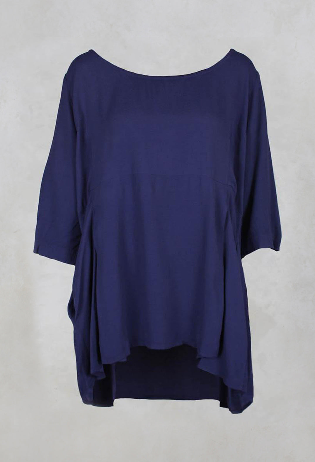 Long Pleated Tunic in Plum