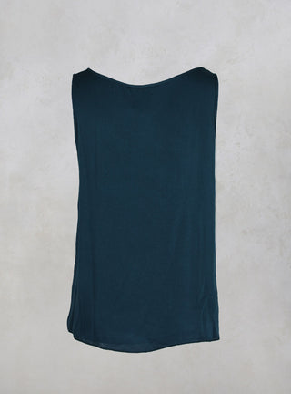 Sleeveless Satin Slip Top in Spruce