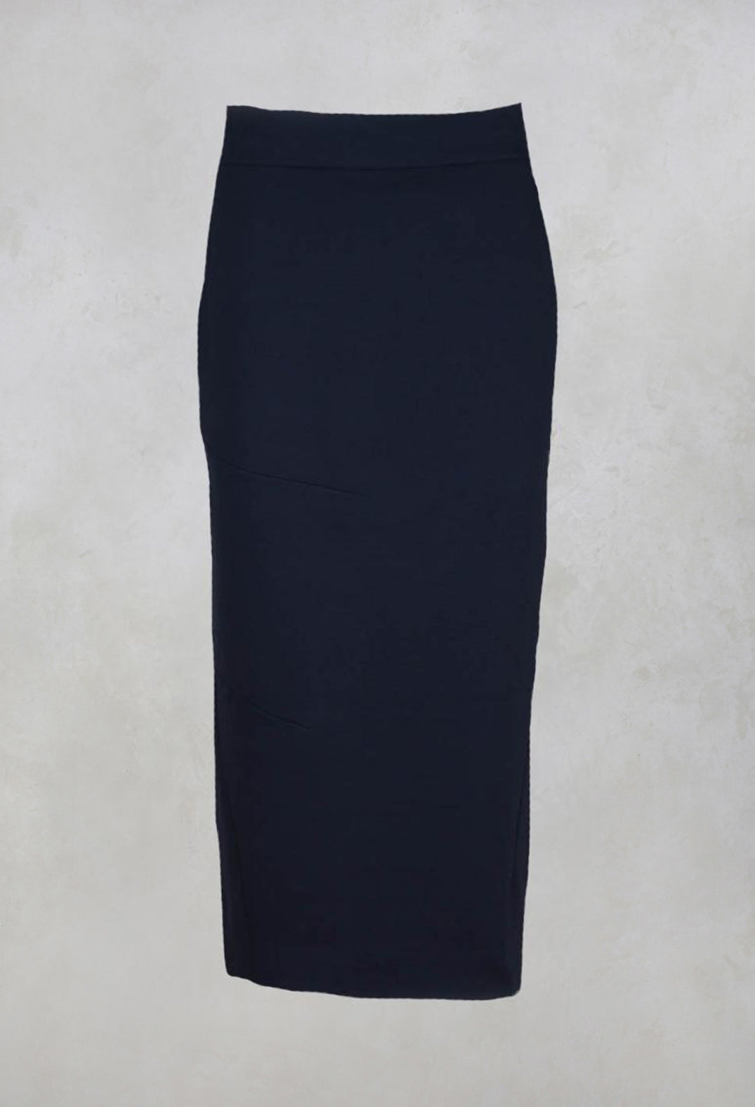 Pencil Skirt with Back Slit in Navy