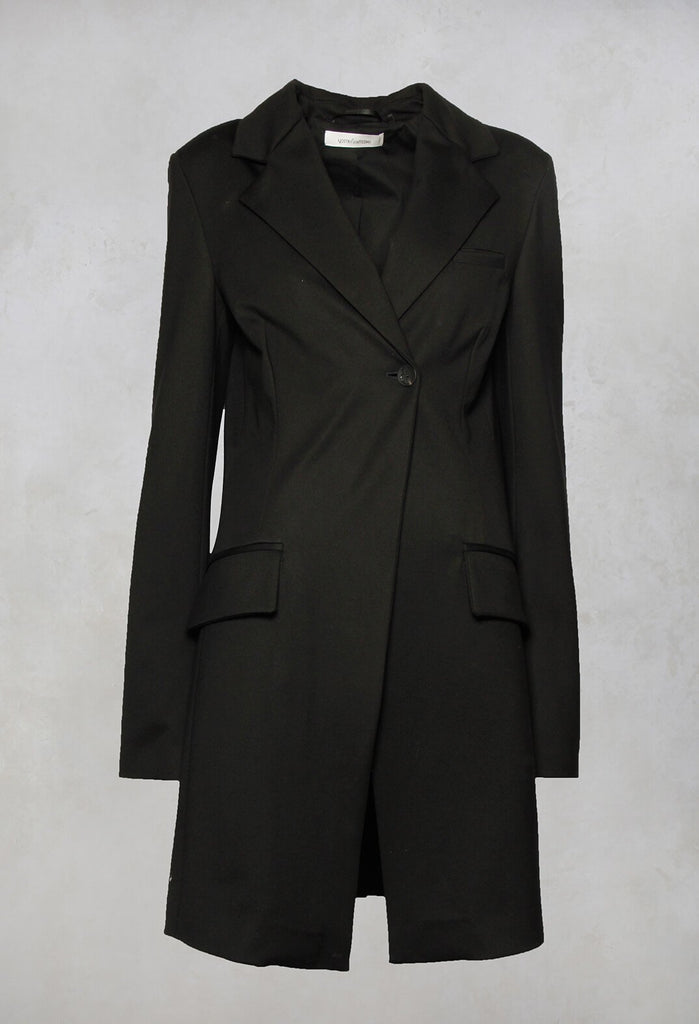 Extra Longline Jacket in Black