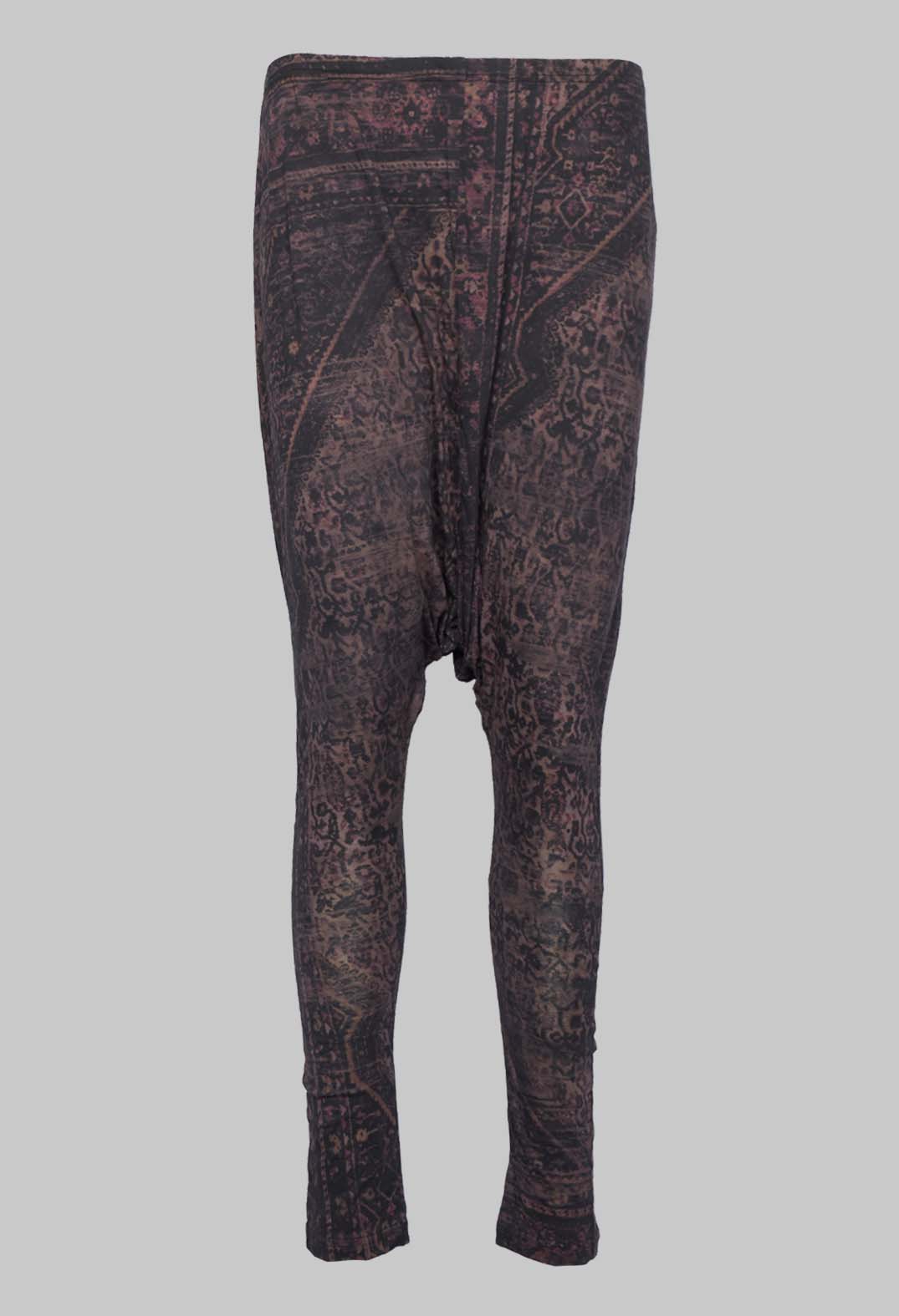 Jersey Drop Crotch Leggings in Dark Kelim