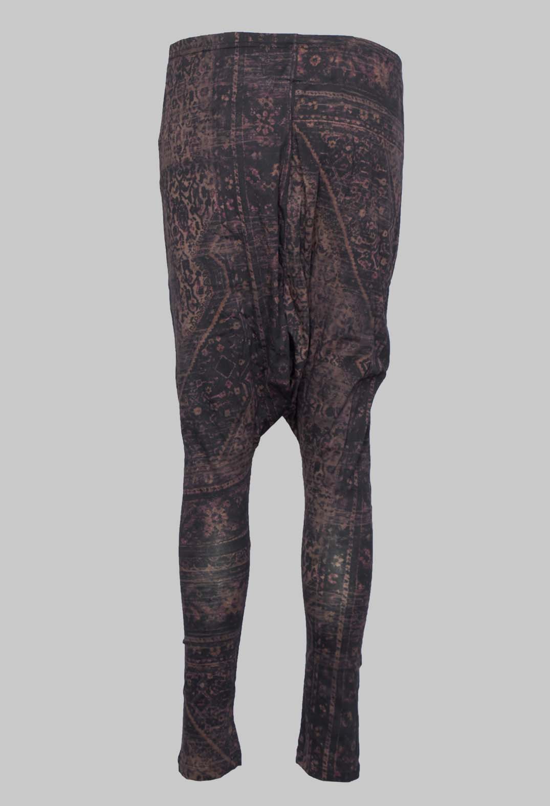 Jersey Drop Crotch Leggings in Dark Kelim