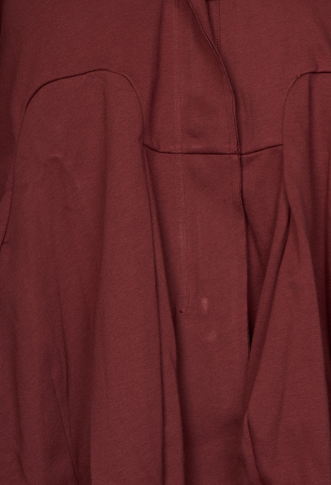 Jersey Jacket with Tulip Hem in Wine