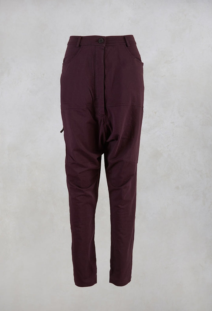 Jersey Trousers in Merlot