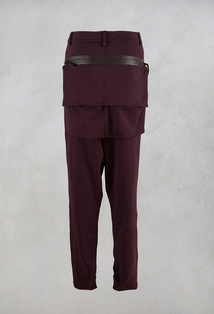 Jersey Trousers in Merlot