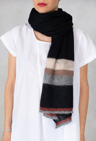 Jersey Wool Scarf in Black