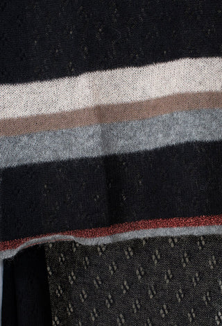 Jersey Wool Scarf in Black