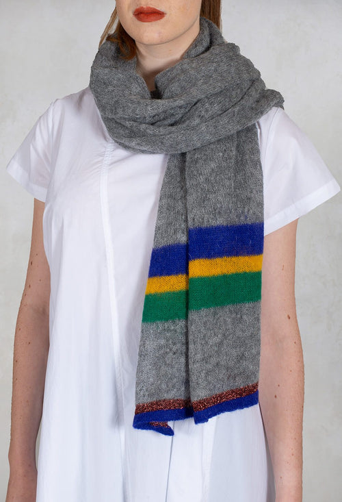 Jersey Wool Scarf in Grey