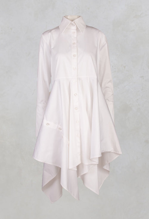 Joanna Long Shirt Dress in White