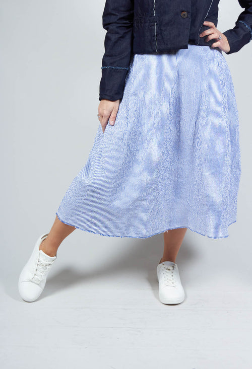 Jola Skirt in Blue Stripes