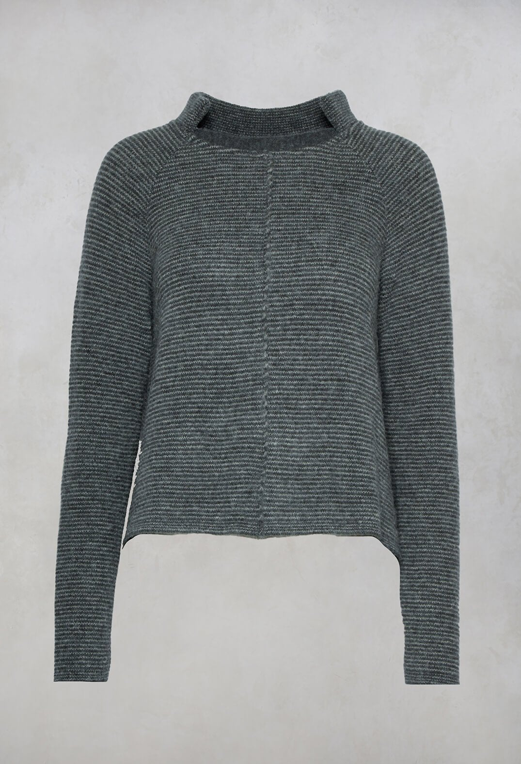 Knit Jumper with Cut Out Collar in Stripe