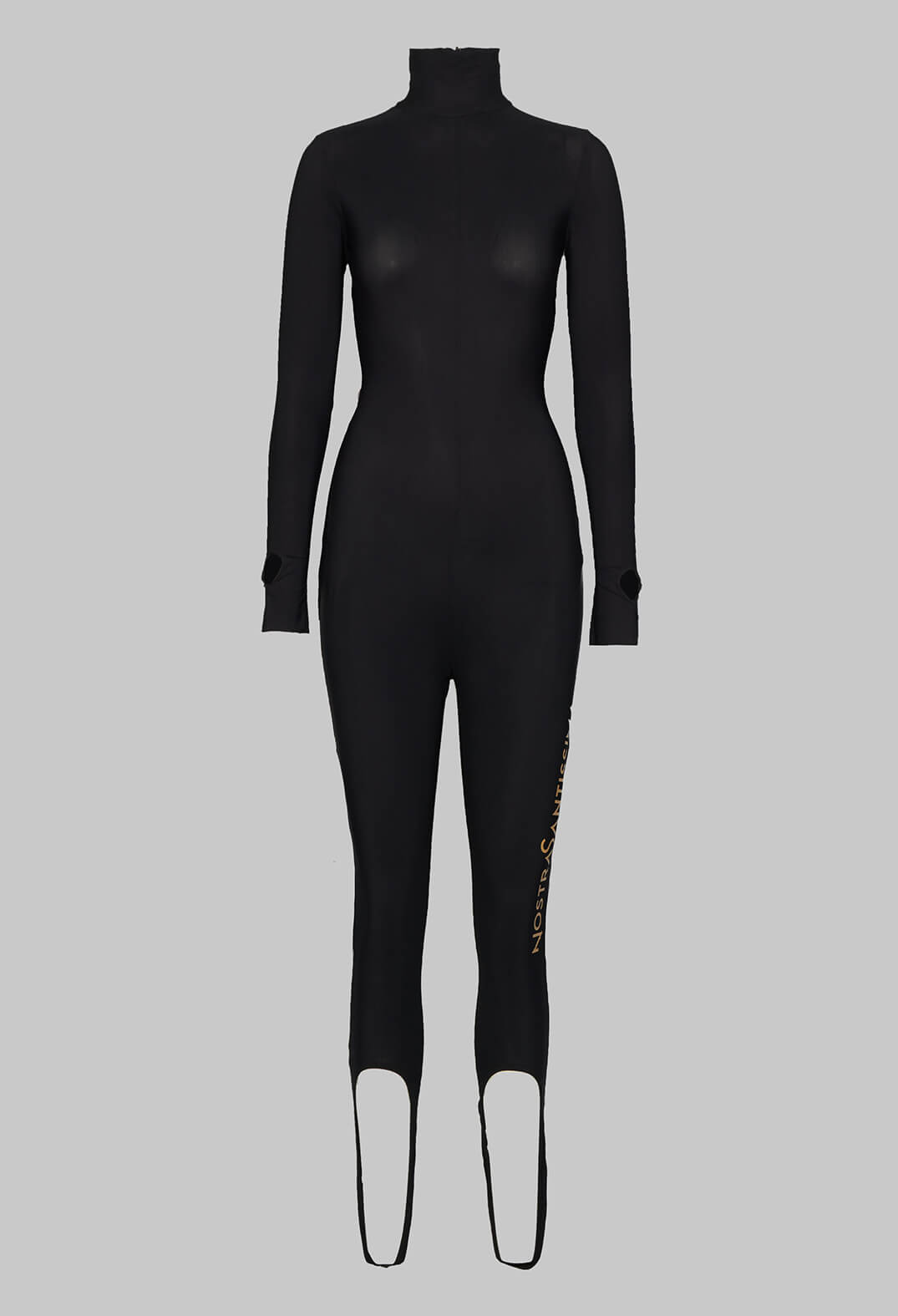 Jumpsuit with Stirrups in Black
