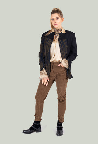 Leather Strap Boots in Black