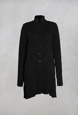 Kastora Jacket with Button Up Front in Black
