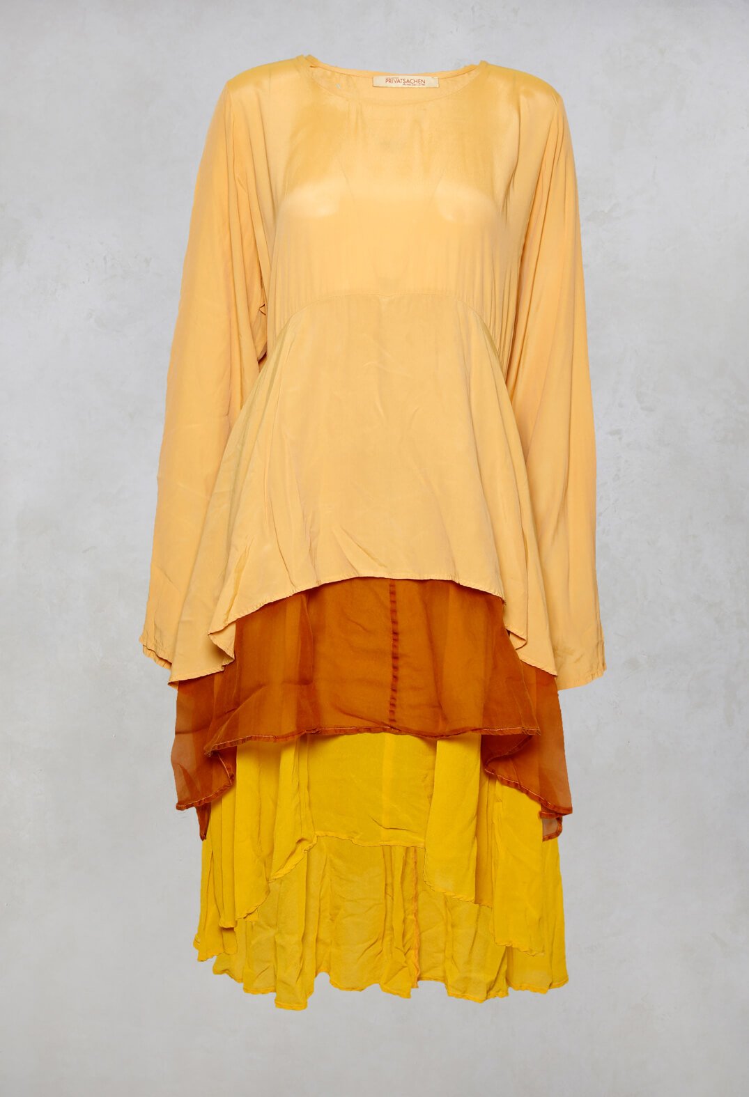 Kategoriese Layered Dress in Kerze Yellow