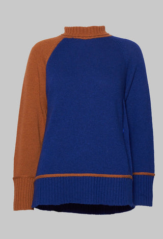 Knitted Sweater in Blu Arancio