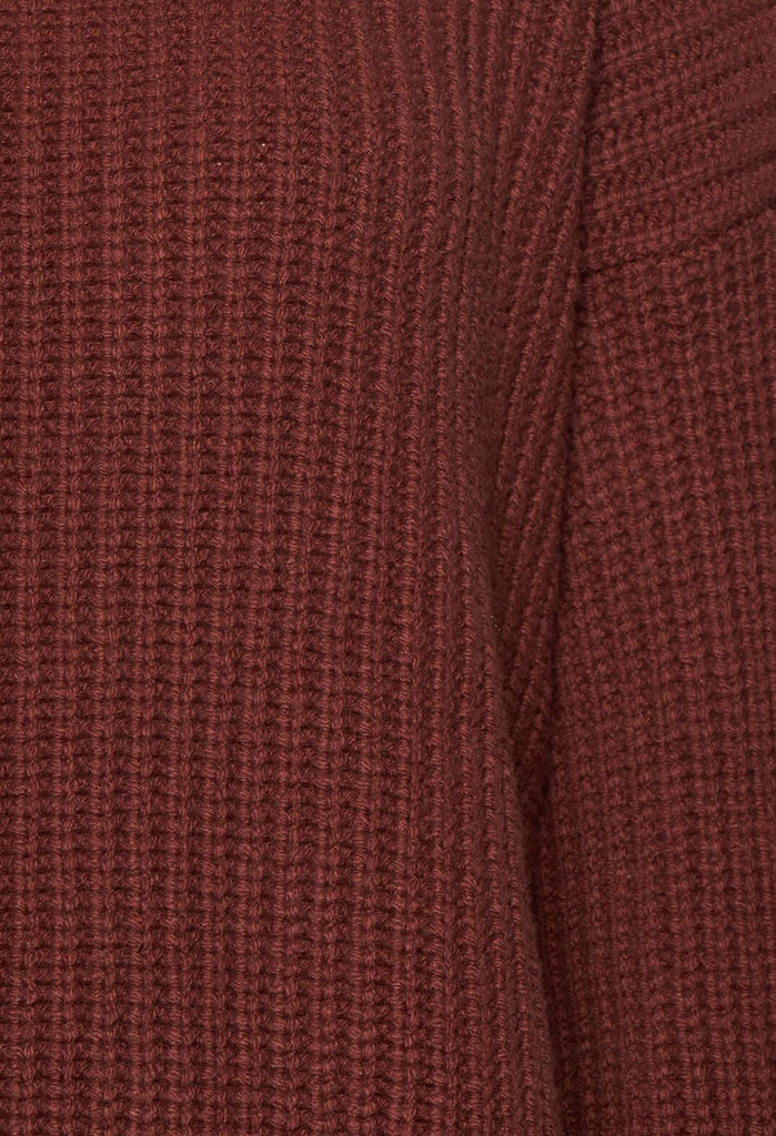 Knitted Sweater in Cuoio Cuir