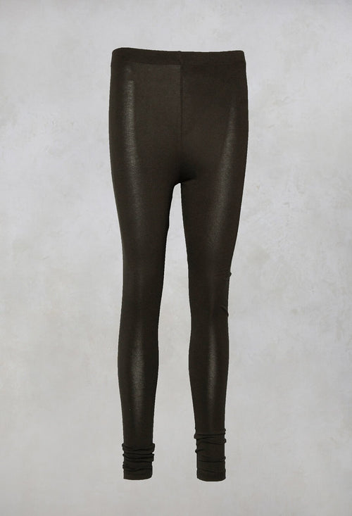 Comfort Fit Leggings in Khaki Brown