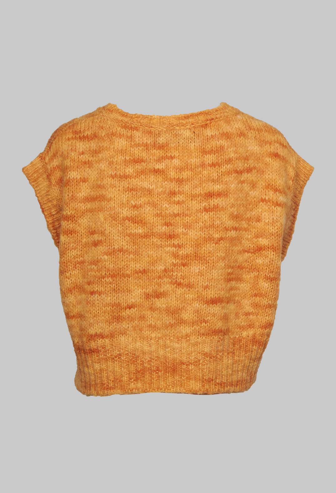 Beatrice B knitted orange vest