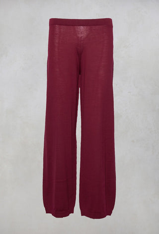 Wide Leg Knit Trousers in 7043