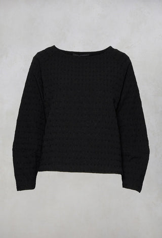 Kuri Textured Top In Black