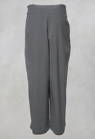 Blue Trousers with Pleats and Front Tie