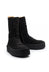 Lace Up Suede Boots in Black