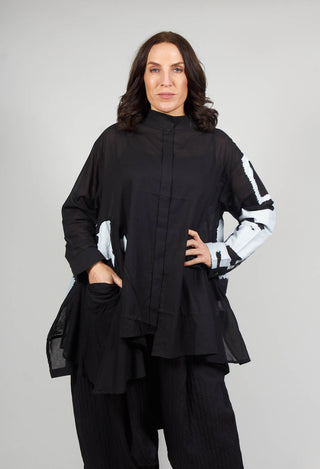 Lightweight A-Line Shirt in Black