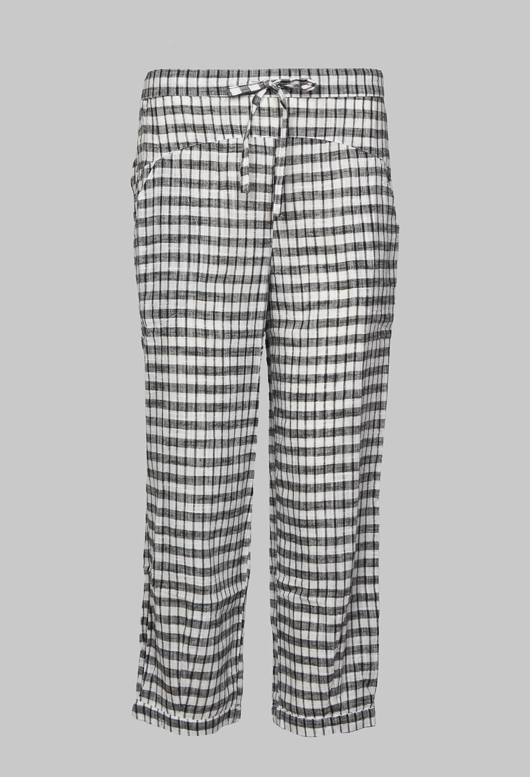 Lightweight Trousers in Coco Black and White Check