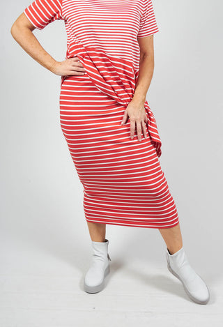 Lillia R Skirt in Fuoco Stripe