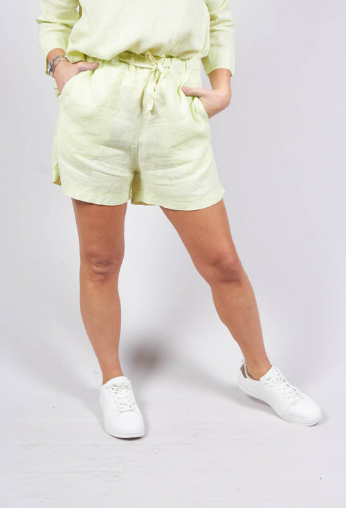 Linen Shorts in Melone