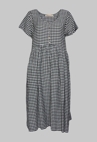 Lobideal Checkered Dress in White and Black