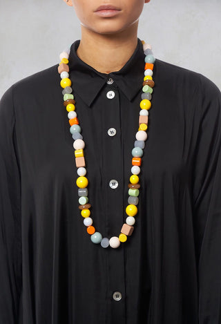 Long Beaded Necklace in Multicolour
