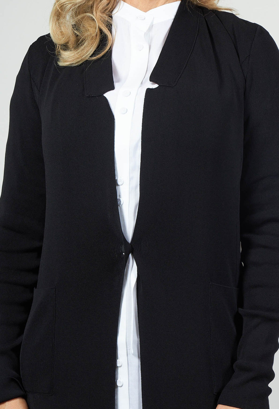 Long Knit Cardigan in Black