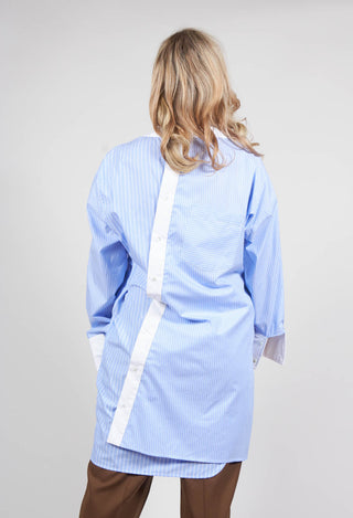 Longline Shirt Ragno in Celeste