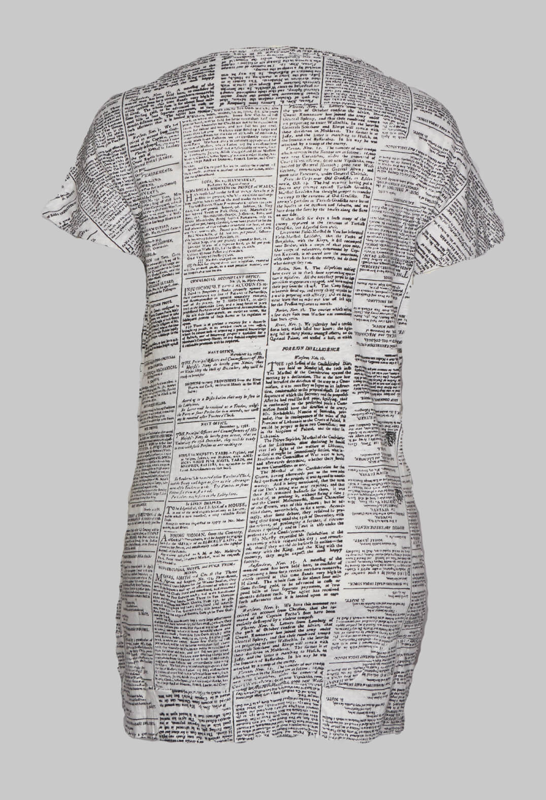 Longline T-Shirt with Damson Design in Quetsche Print