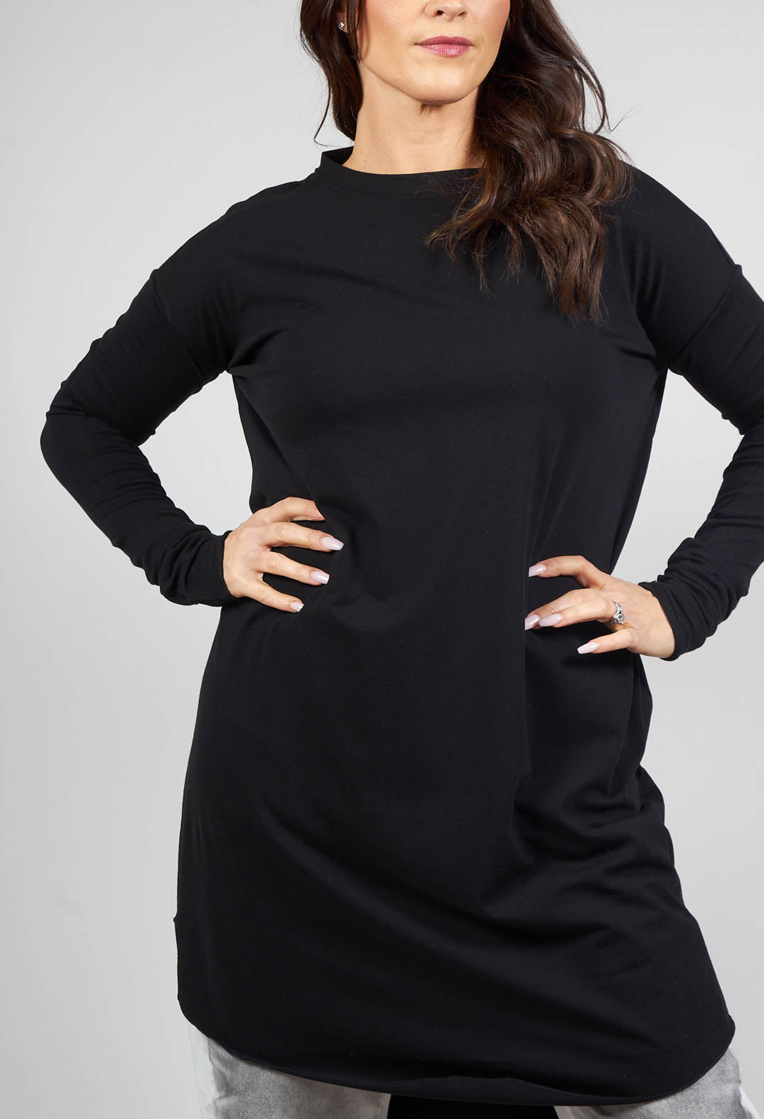 Longline Tunic in Black