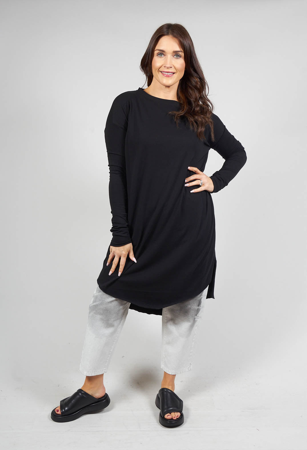 Longline Tunic in Black