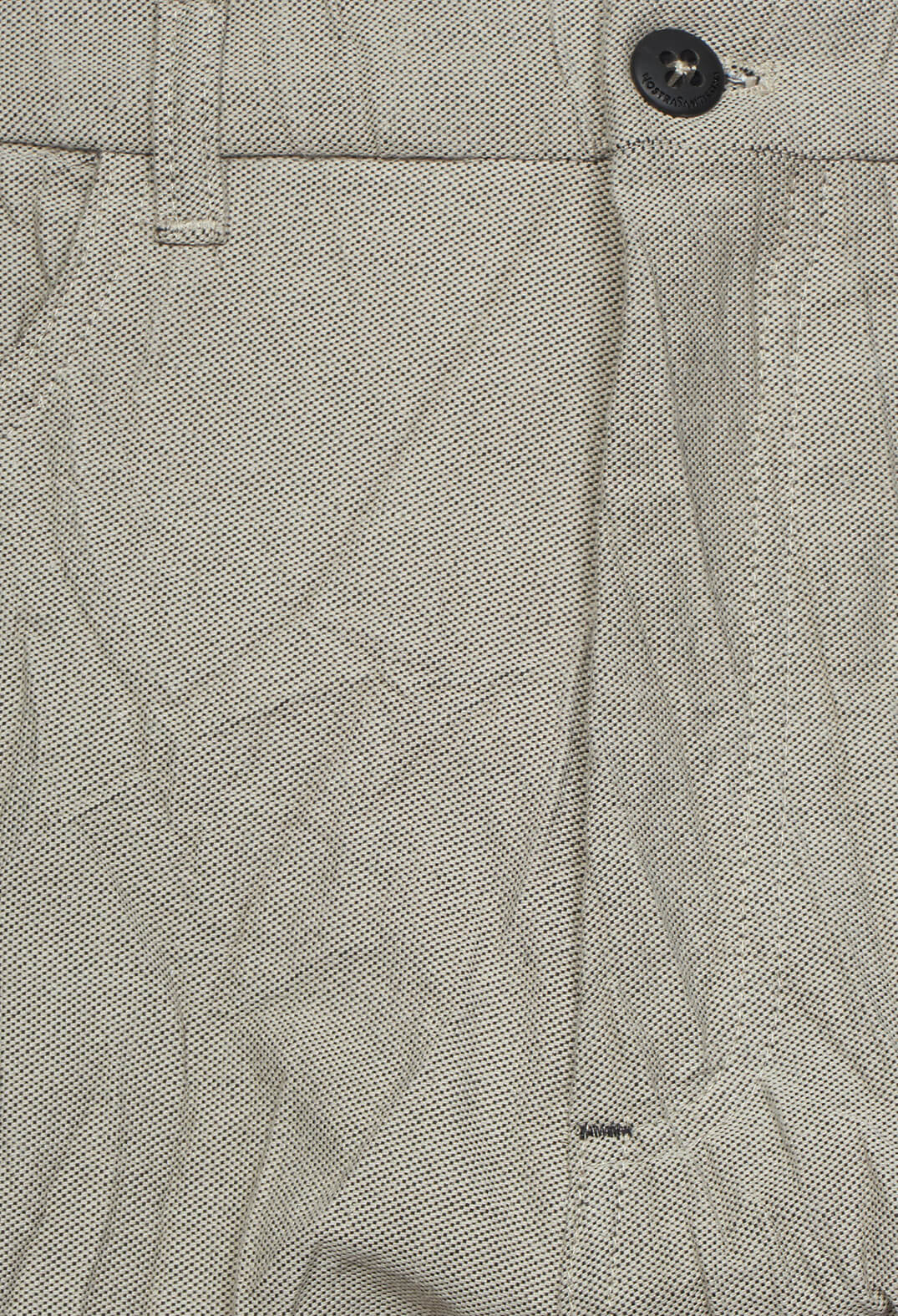 Loose Fit Crinkled Trousers in Beige