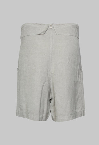 Loose Fit Shorts with Folded Waistband in Grey