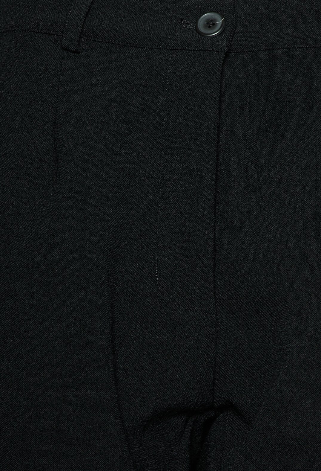 Loose Style Trousers with Military Style Trim in Black