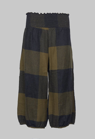 Marina Cropped Trousers in Carreaux Bronze