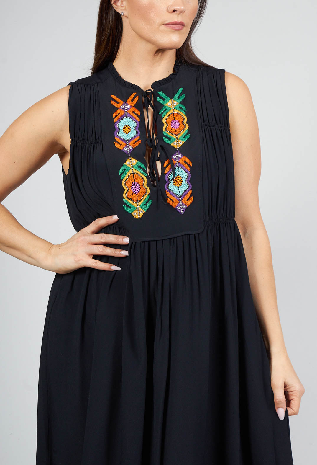 Beatrice B black maxi with embellished detail