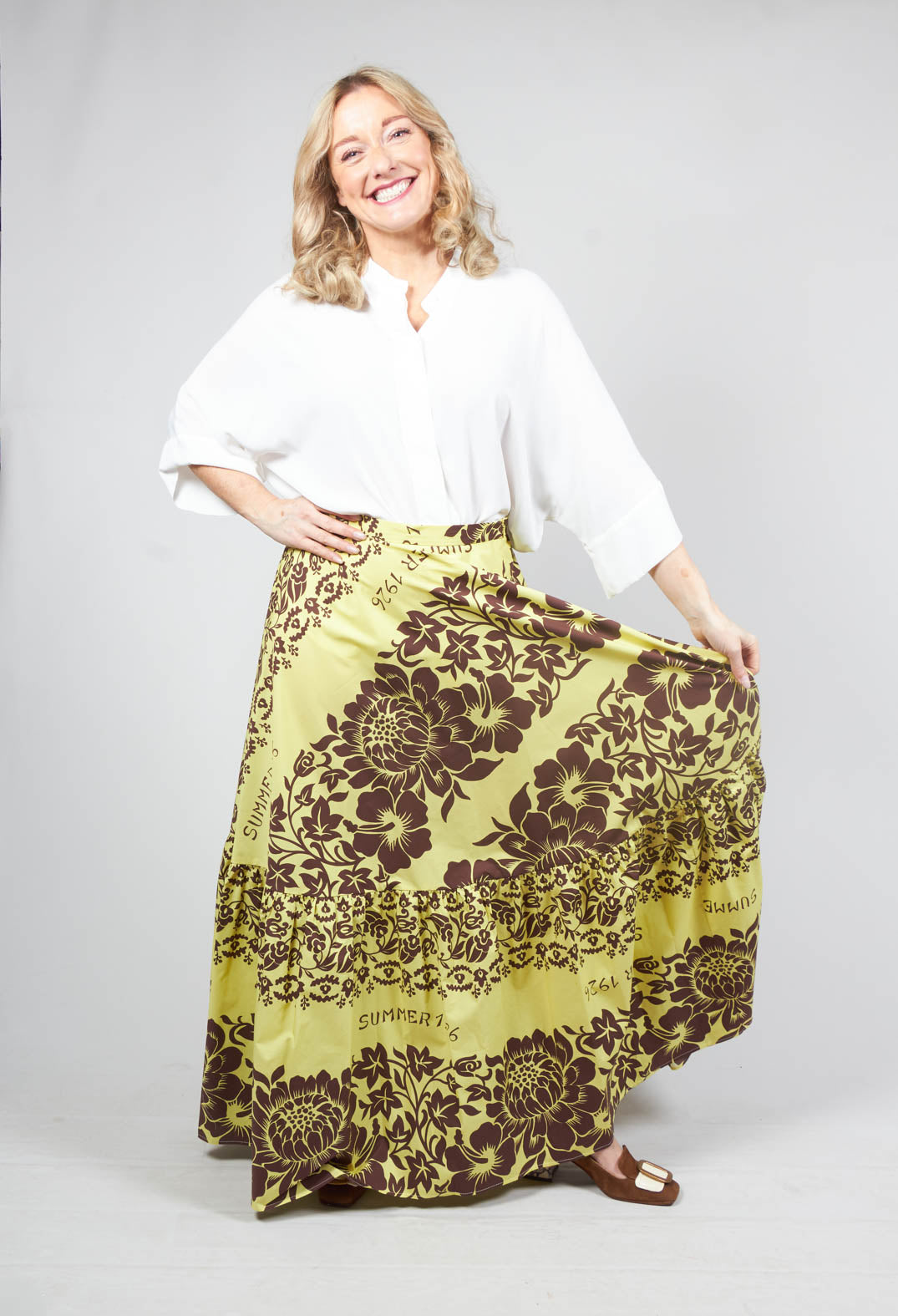 maxi skirt in tahiti print