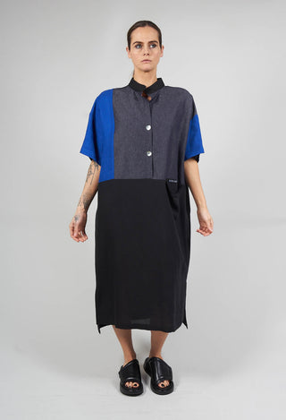 Mepa Dress in Black Blue