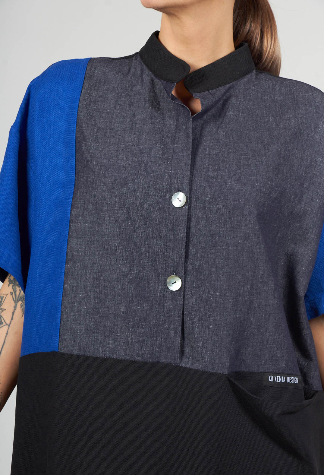 Mepa Dress in Black Blue