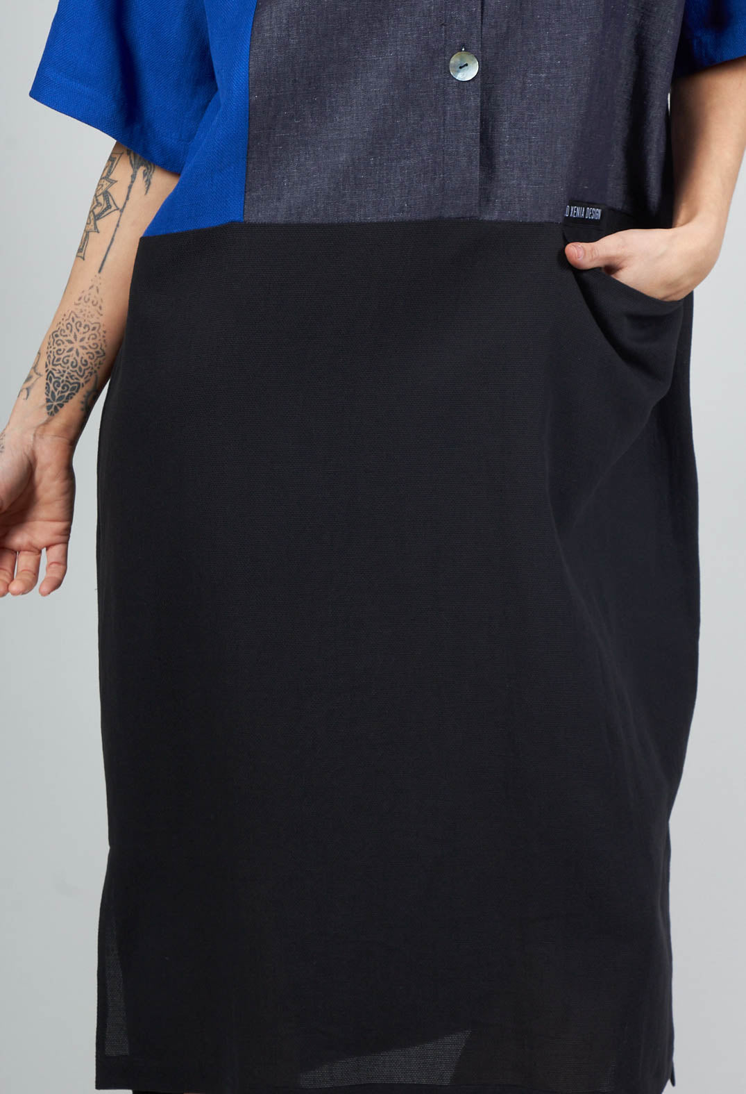 Mepa Dress in Black Blue